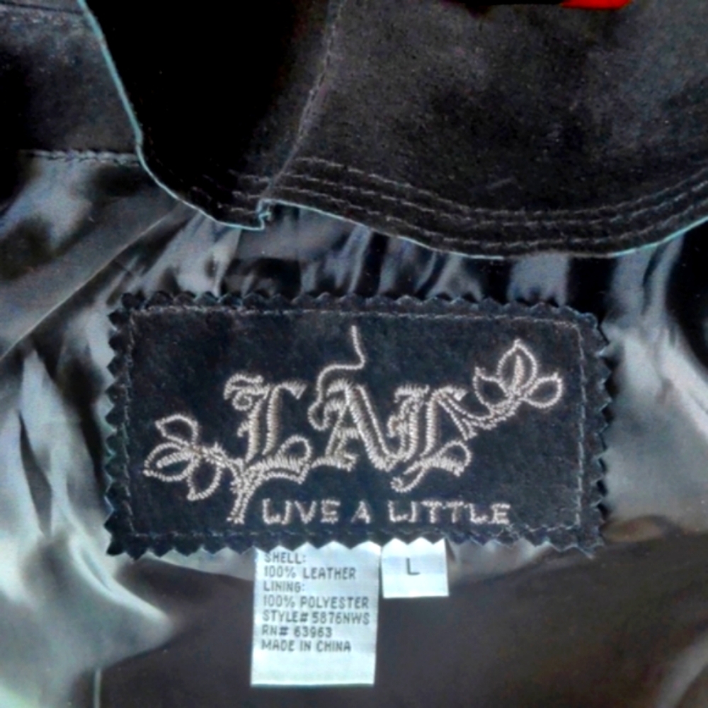 Black Suede Ruffled Jacket: Live a Little Large - Picture 5 of 5